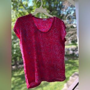 Short sleeved batik boho top